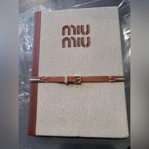 Miu Miu Cream and Brown notebook